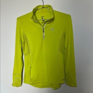 Salomon Neon Yellow Quarter-Zip Pullover S